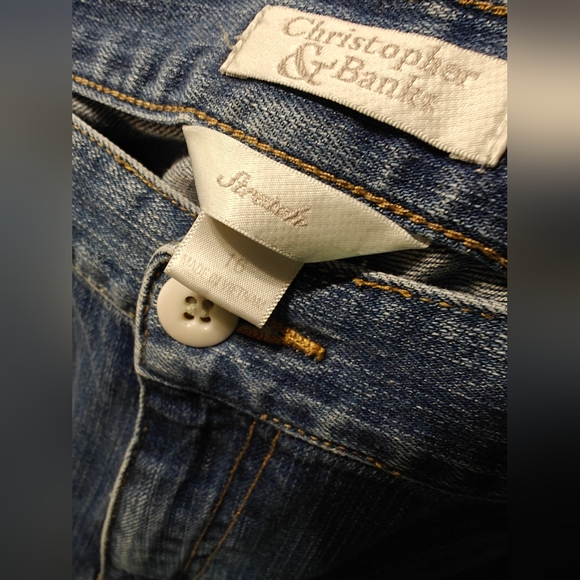 Women's Christopher & Banks Stretch Blue Jean Capris Size 16 - Picture 3 of 5